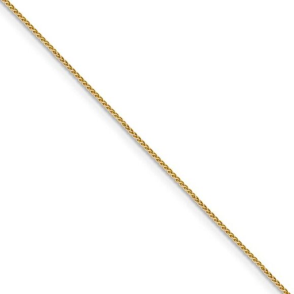 0.8mm, 14k Yellow Gold, Solid Spiga Chain Necklace, 30 Inch - Picture 1 of 8